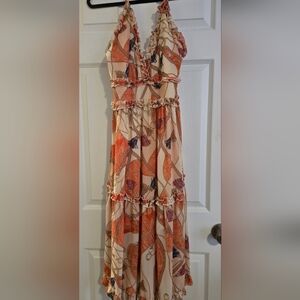 fab'rik Cream Maxi Dress